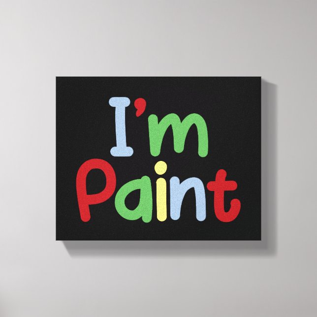 Toile J'Aime Le Coeur À La Peinture De Doigt (Recto)