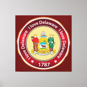 Toile J'aime le Delaware