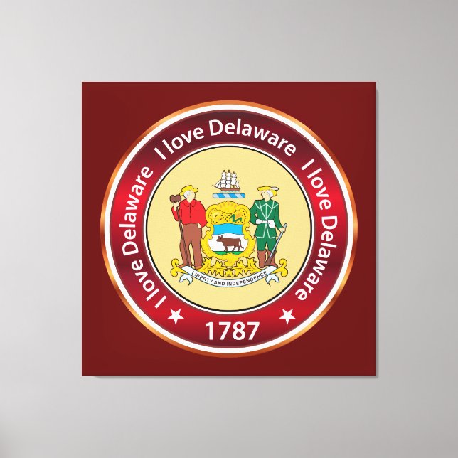 Toile J'aime le Delaware (Recto)