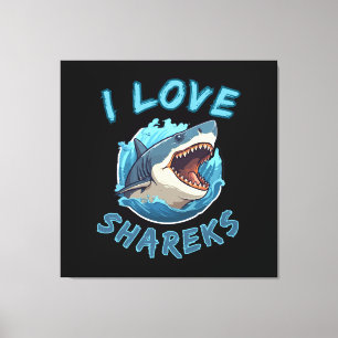 Toile J'aime les requins Fisher