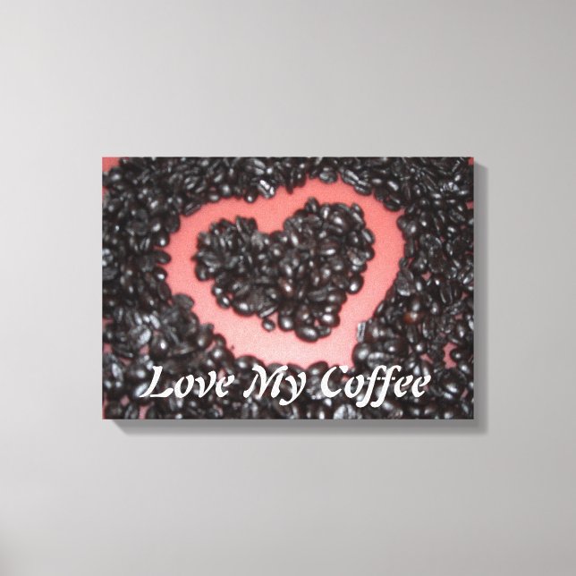 Toile J'aime mon café (Recto)