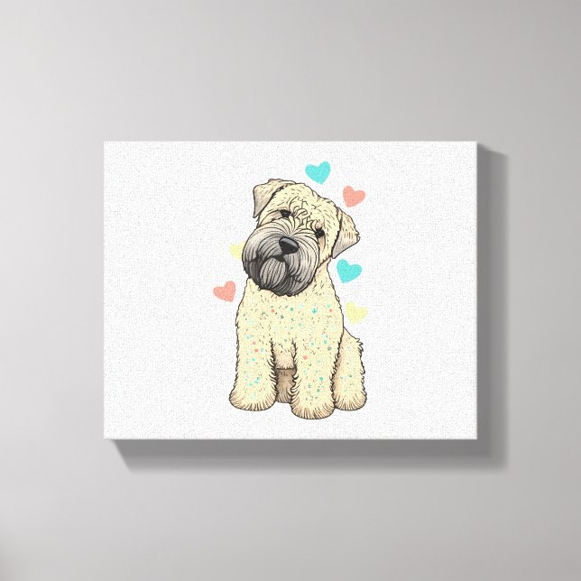 Toile J'Aime Mon Coeur De Chien Faisant Du Terrier Doux (Recto)