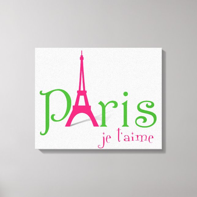 Toile J'aime Paris (Recto)