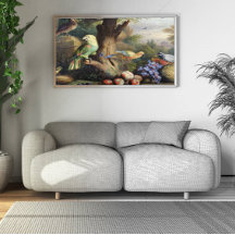 Jakob Bogdani Oiseaux et fruits dans un paysage