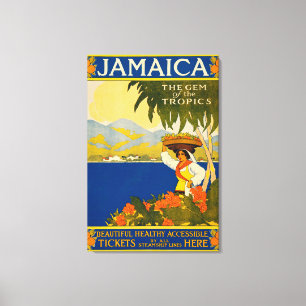 Toile Jamaïque vintage, le joyau des tropiques