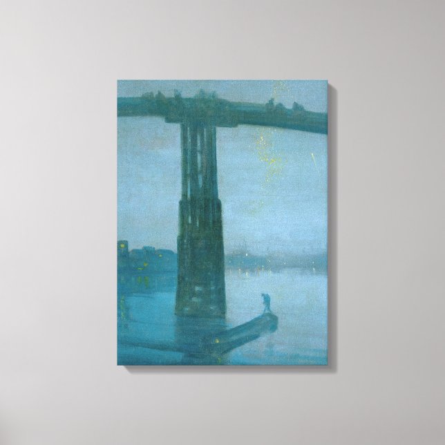 Toile James Whistler - Nocturne, Old Battersea Bridge (Recto)