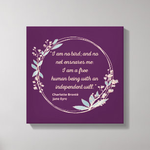 Toile Jane Eyre Citation II - Style mignon