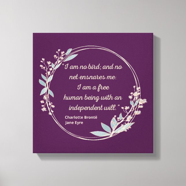 Toile Jane Eyre Citation II - Style mignon (Recto)
