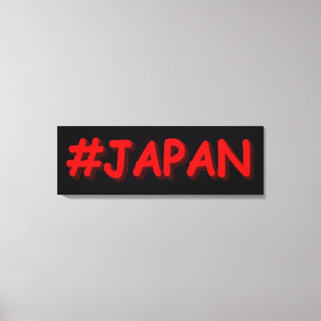 Toile "#JAPAN" Joli Design. Commandez dès maintenant  (Recto)