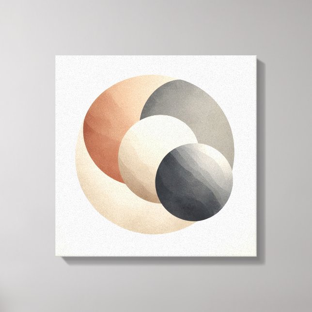 Toile Japandi Eclipse Abstrait pour Intérieurs Équilibré (Recto)