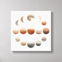 Japandi Moon Phases Back to School Wall Art