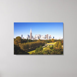 Toile Japon. Tokyo. Shinjuku District Skyline et