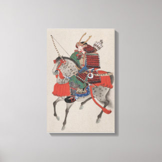 Toile Japonais Samurai Guerrier à cheval Imprimer Canvas