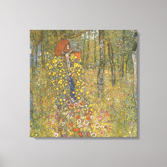 Toile Jardin agricole avec Crucifix (par Gustav Klimt) (Recto)