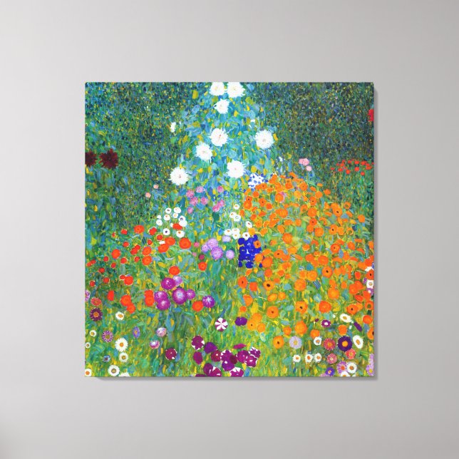 Toile Jardin aux fleurs, Gustav Klimt (Recto)