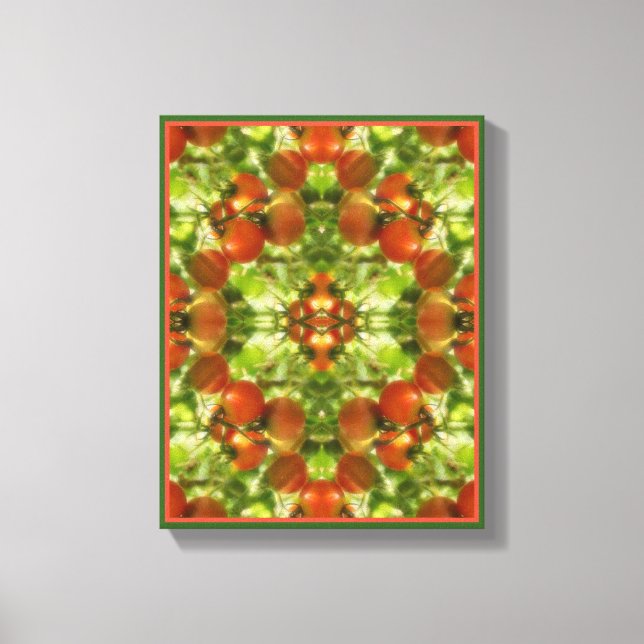 Toile Jardin Cherry Tomates Nature Abstraite (Recto)