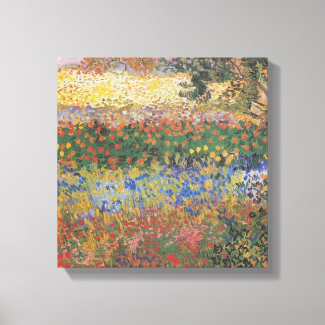 Toile Jardin de fleurs - Vincent van Gogh (Recto)
