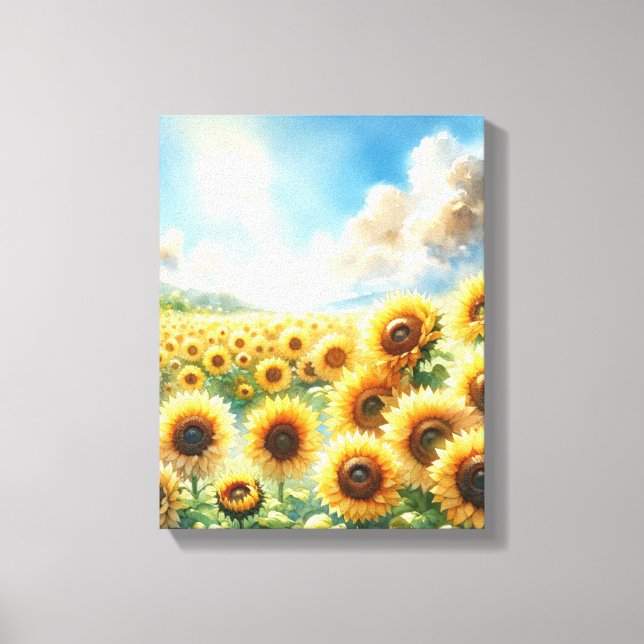 Toile Jardin de tournesol - Sunflower Wall Art (Recto)
