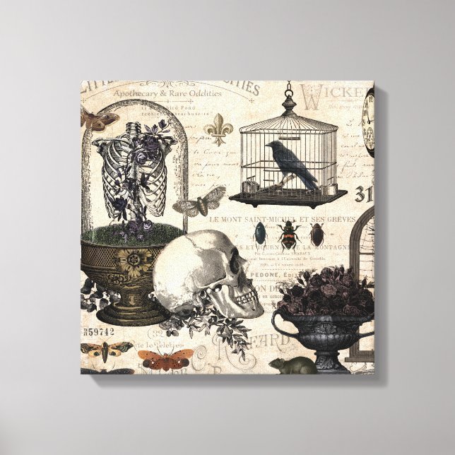 Toile Jardin d'Halloween Vintage (Recto)