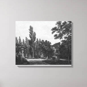 Toile Jardin du cloître, monuments de DES de Musee