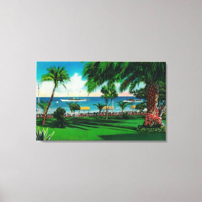 Toile Jardin en face de l'Hôtel St Catherine (Recto)