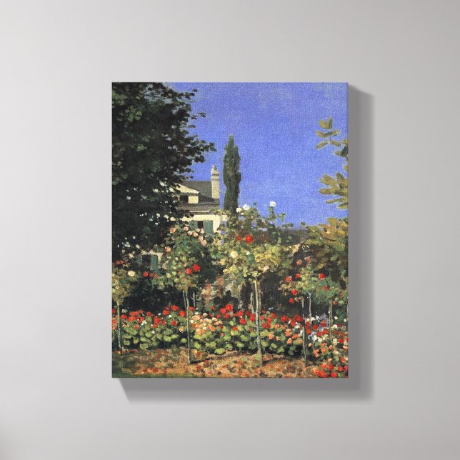 Toile Jardin Fleuri À Sainte Adresse - Claude Monet (Recto)