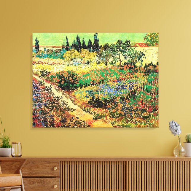 Toile Jardin fleuri avec sentier par Vincent van Gogh (Insitu(Salon))