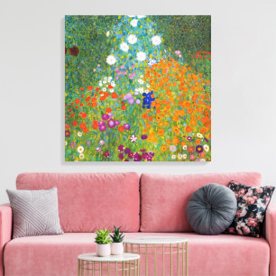 Toile Jardin fleuri   Gustav Klimt