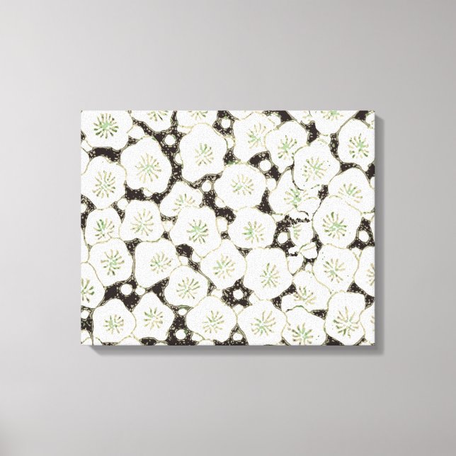 Toile Jardin floral à fleurs blanches du Japon (Recto)