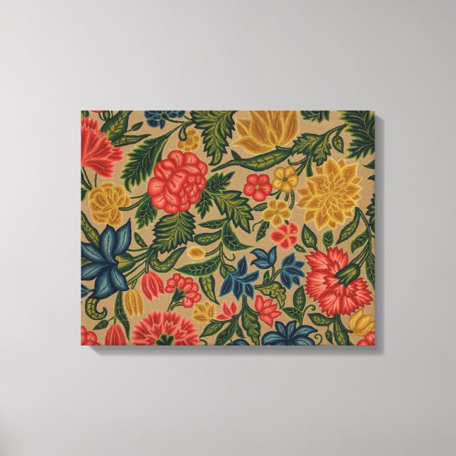 Toile Jardin Floral Designer vintage (Recto)