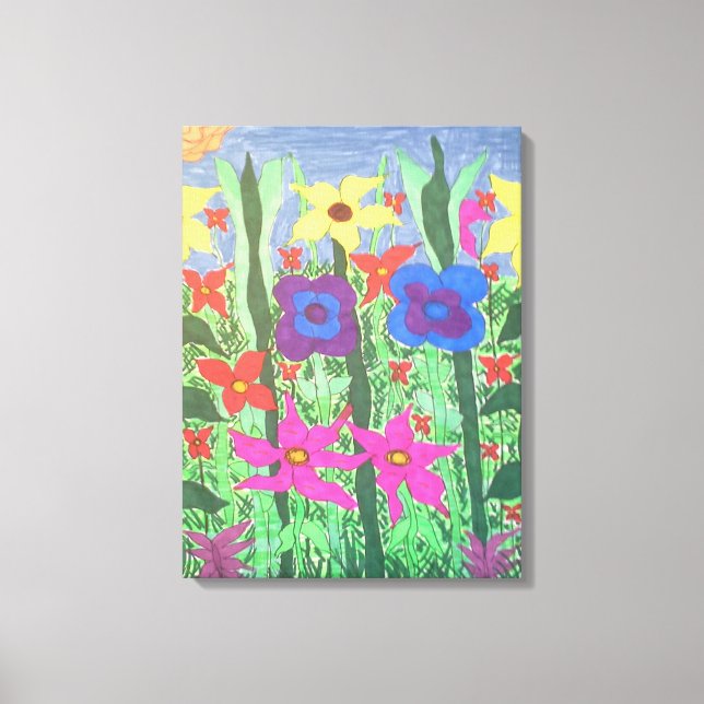 Toile Jardin luxuriant Floral Art Canvas Imprimer (Recto)