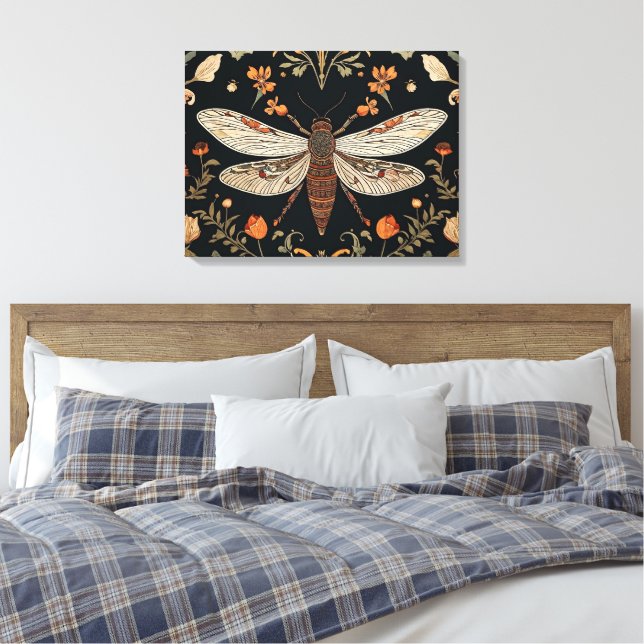 Toile Jardin vintage de lucioles (Insitu(Chambre))