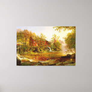 TOILE JASPER FRANCIS CROPSEY - THE OLD MILL - 1876 -