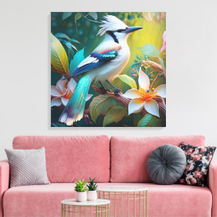 Toile Jay à ailes Turquoises en berceau