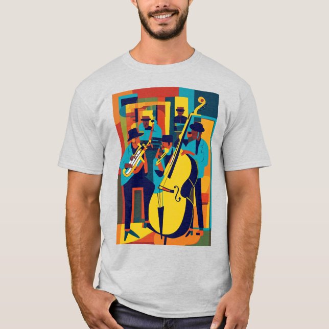 Toile Jazz Harmony : T-shirt Art Abstrait (Devant)