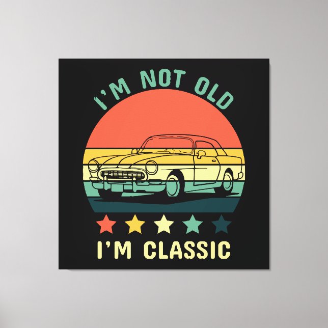 Toile Je ne suis pas vieux, je suis classique (Recto)