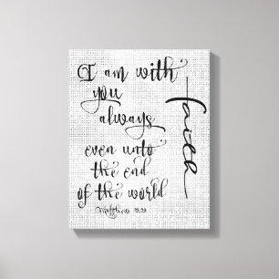 Toile Je Suis Avec Vous Toujours Bible Verse Christian
