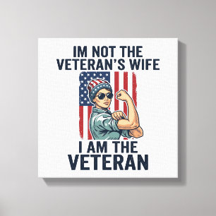 Toile Je suis la conception de femme patriotique vétéran