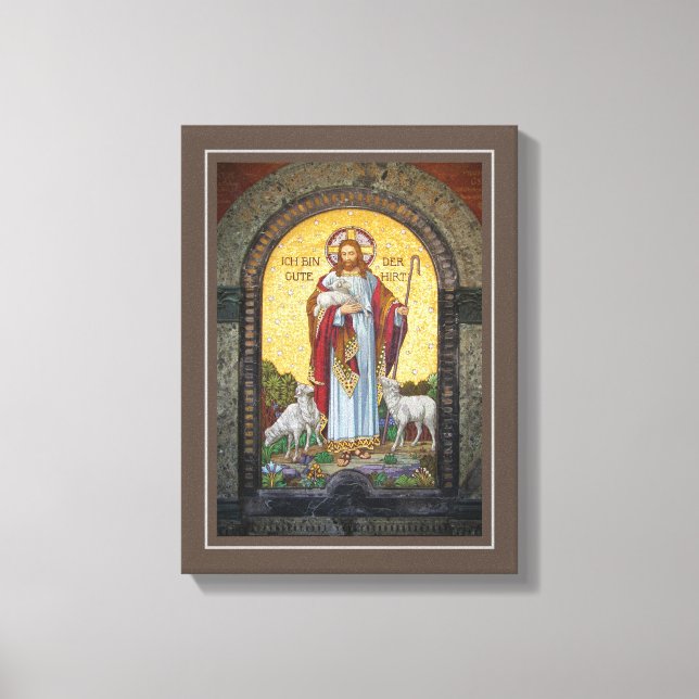 Toile "JE SUIS LE BON SHEPHERD" Jean 10:11 Art Mosaïque (Recto)