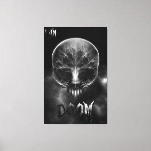Toile Je Suis Un Crâne Fractal De Doom
