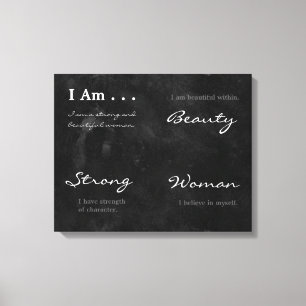 Toile Je Suis Une Belle Femme Forte Affirmation De Table