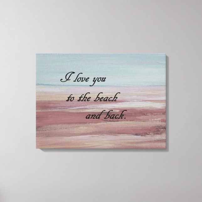 Toile Je t'aime à la plage et au retour (Recto)