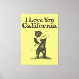 Toile Je T'Aime Californie