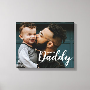 Toile Je T'Aime Papa Photo personnalisée