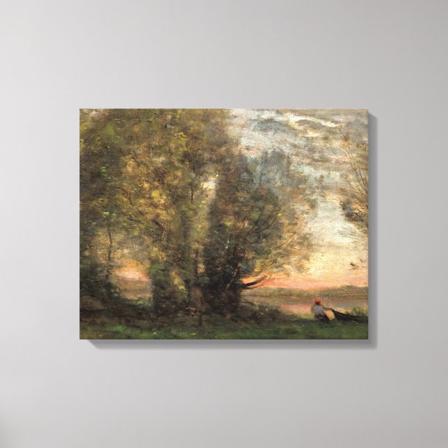 Toile Jean-Baptiste-Camille Corot - Le pêcheur (Recto)