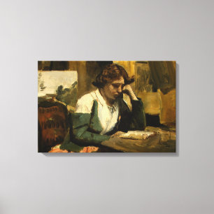 Toile Jean-Baptiste-Camille Corot - Lecture Jeune Fille
