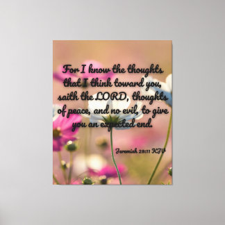 Toile Jérémie 29:11 Bible Verse KJV Pic Wall Art
