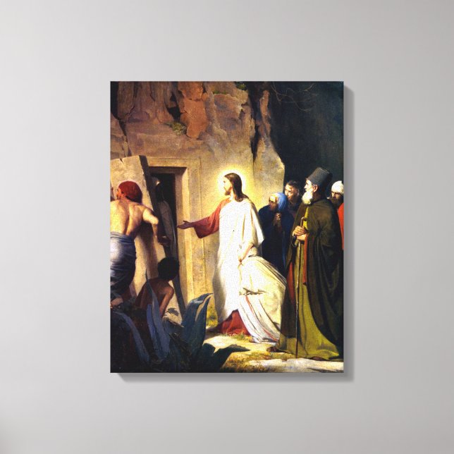 Toile Jésus élevant Lazare des morts (Recto)