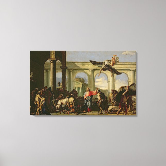 Toile Jésus guérit le paralytique à la piscine (Recto)