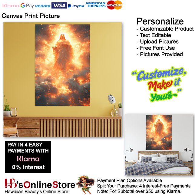 Toile Jésus Imprimer Photo 22 (Jesus Flaming Fire Biblical Canvas Print Picture 22.)